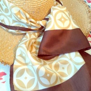 Vintage Silk Hand Rolled Edge Scarf